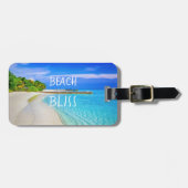 Étiquette À Bagage Bonheur Plage Tropicale (Devant horizontal)