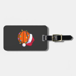 Étiquette À Bagage Bonhomme de neige Basketball Noël Père Noël Baseba