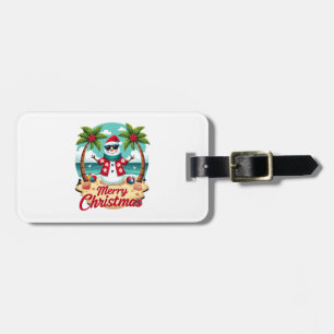 Étiquette À Bagage bonhomme de neige de Noël