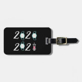 Étiquette À Bagage Bonjour 2021 Adieu 2020 - C’est enfin terminé (Devant horizontal)