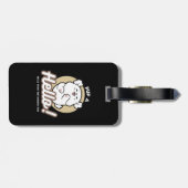 Étiquette À Bagage Bonjour du côté écorché - Jolie conception chien (Dos horizontal)