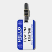 Étiquette À Bagage BONJOUR j'ai l'identification de démence (Devant Vertical)