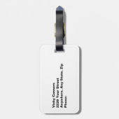 Étiquette À Bagage Bonjour Magnifique Jolie Dame Visage Typographie (Dos Vertical)