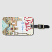 Étiquette À Bagage Bonjour Paris Travel (Devant Horizontal)