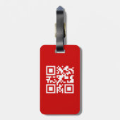 Étiquette À Bagage Bonne année ! — Code QR (Dos Vertical)