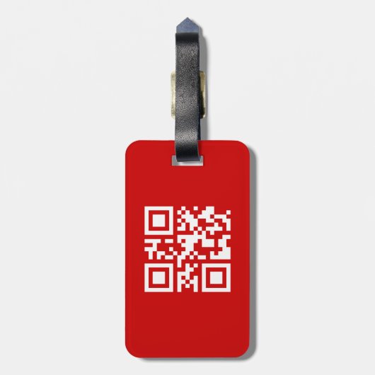 Étiquette À Bagage Bonne année ! — Code QR (Dos Vertical)