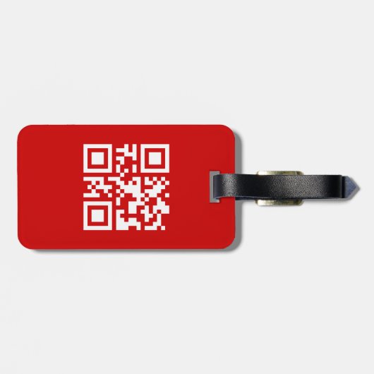 Étiquette À Bagage Bonne année ! — Code QR (Dos horizontal)