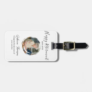 Étiquette À Bagage Bonne année de retraite nom cercle photo retraité