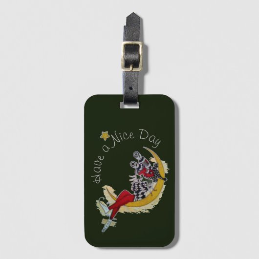 Étiquette À Bagage Bonne et bénie journée avec gratitude (Devant Vertical)