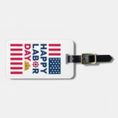 Étiquette À Bagage Bonne Fête du Travail, États-Unis (Devant horizontal)