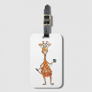 Étiquette À Bagage Bonne Giraffe Whimsical Boire Café