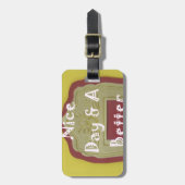 Étiquette À Bagage Bonne journée et meilleure nuit avec gratitude (Devant Vertical)