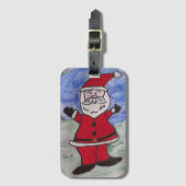 Étiquette À Bagage Bonne Père Noël (Devant Vertical)