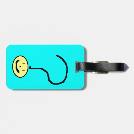 Étiquette À Bagage Bonne question souriante Mark Emoji, Art pour enfa (Dos horizontal)