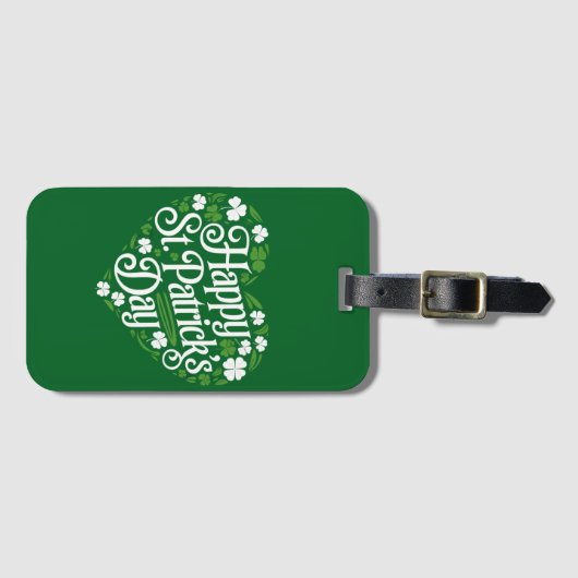 Étiquette À Bagage Bonne Saint Patrick's Day (Devant Horizontal)