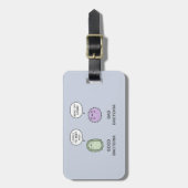 Étiquette À Bagage Bonnes Bactéries, Bactéries Mauvaises (Devant Vertical)