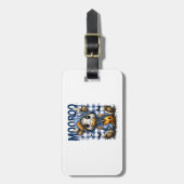 Étiquette À Bagage Boo Halloween Vache Éffrayante Highland (Devant Vertical)