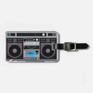 Étiquette À Bagage boombox de sableuse de ghetto des années 1980