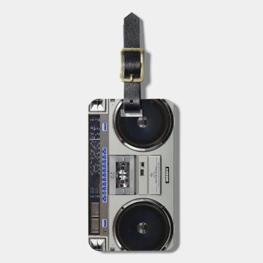 Étiquette À Bagage Boombox Ghetto Blaster (Devant Vertical)