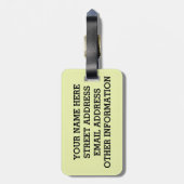 ÉTIQUETTE À BAGAGE BOOOOM ! (Dos Vertical)