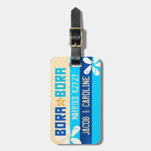 Étiquette À Bagage BORA BORA Groupe d'étiquettes de bagages (Devant Vertical)