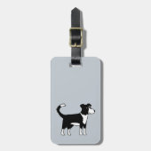 Étiquette À Bagage Bordure Collie Chien (Devant Vertical)