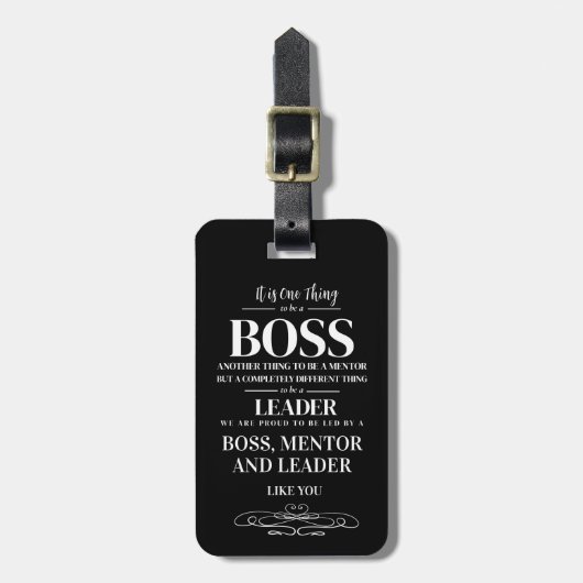 Étiquette À Bagage Boss appreciation week card (Devant Vertical)