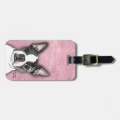 Étiquette À Bagage Boston Terrier (Devant horizontal)