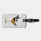 Étiquette À Bagage Boston Terrier en verre à cocktail 2 (Devant horizontal)