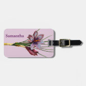 Étiquette À Bagage Botanique : Safran (Devant horizontal)