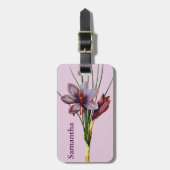 Étiquette À Bagage Botanique : Safran (Devant Vertical)