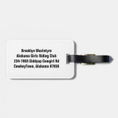 Étiquette À Bagage Botte et casquette authentiques véritables de (Dos horizontal)