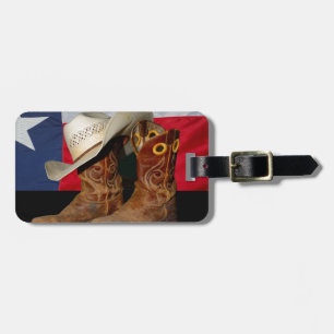 Étiquette À Bagage Bottes et Hat.jpg du Texas