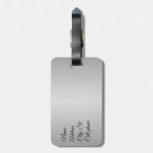 Étiquette À Bagage Boucs et cils - Or Rose et argent (Dos Vertical)