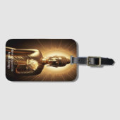 Étiquette À Bagage Bouddha avec fleur de lotus (Devant Horizontal)