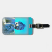 Étiquette À Bagage bouddha bleu (Devant horizontal)