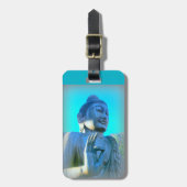 Étiquette À Bagage bouddha bleu (Devant Vertical)