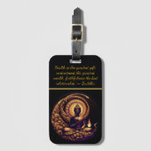 Étiquette À Bagage Bouddha calme méditant dans cosmos (Devant Vertical)