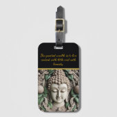 Étiquette À Bagage Bouddha Carving Orné De Feuilles. IA générative (Devant Vertical)