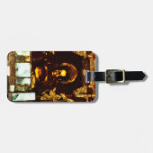 Étiquette À Bagage Bouddha d'or Kyoto Japon Impressionnisme Abstrait (Devant horizontal)