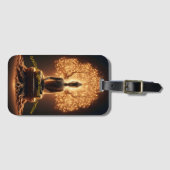 Étiquette À Bagage Bouddha méditant sous un arbre (Devant Horizontal)