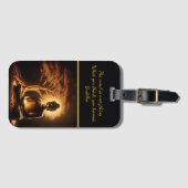 Étiquette À Bagage Bouddha méditant sous un arbre (Devant Horizontal)