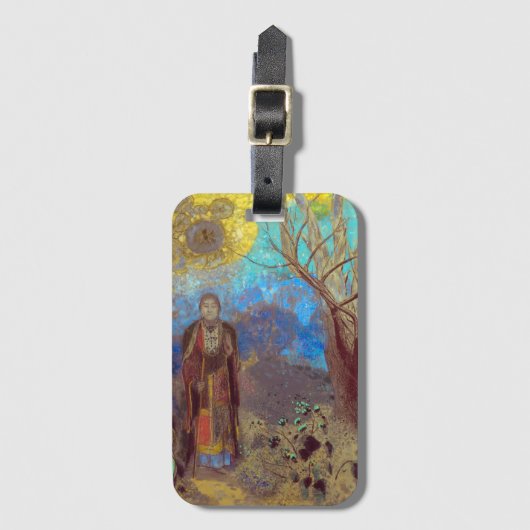 Étiquette À Bagage Bouddha | Odilon Redon | (Devant Vertical)