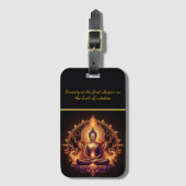 Étiquette À Bagage Bouddha radiant dans un moment de calme. (Devant Vertical)