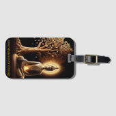 Étiquette À Bagage Bouddha sous un arbre qui brille (Devant Horizontal)