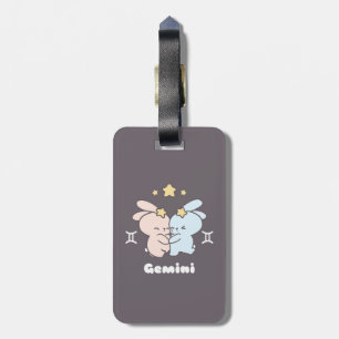 Étiquette À Bagage Bouddles Gemini Bunnies - Harmonie Zodiac