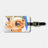 Étiquette À Bagage Bouffe BAVARDE de heARTdog (Devant horizontal)