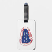 Étiquette À Bagage Boulder Canyon Colorado Escalade Carabiner (Dos Vertical)