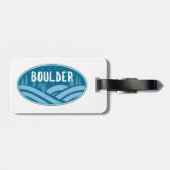 Étiquette À Bagage Boulder Colorado Extérieur (Dos horizontal)