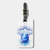 Étiquette À Bagage Boule bleue (Devant Vertical)